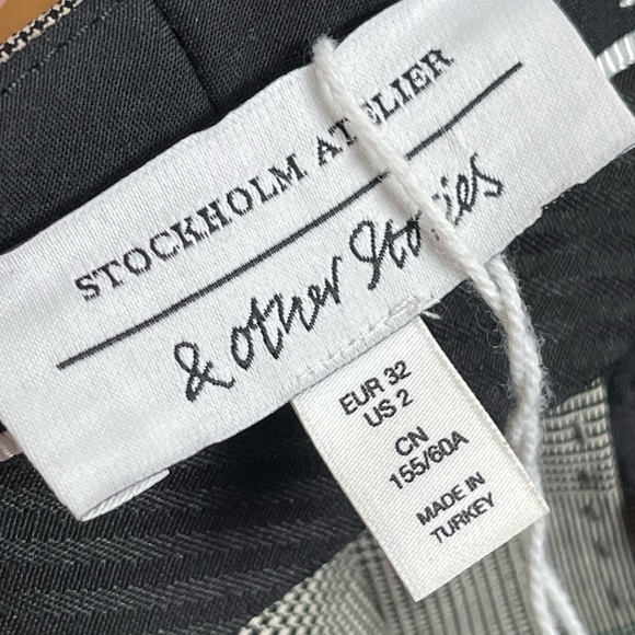 Stockholm Atelier & other stories office work pants gray with green size 2 - Picture 5 of 8